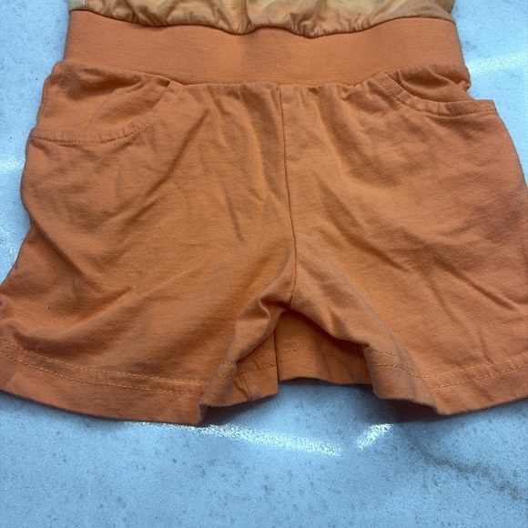 Yellow and Orange Kids Romper with Butterfly Design - Picture 3 of 5